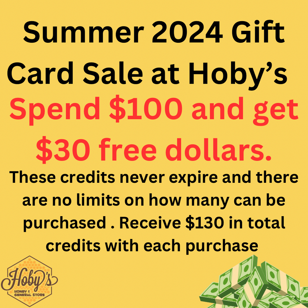 2024 Summer Gift Card Promotion - $100 gets you $130