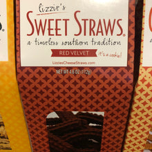 Load image into Gallery viewer, Red Velvet Sweet Straws from Lizzie’s Cheese Straws at Hoby’s Honey &amp; General Store