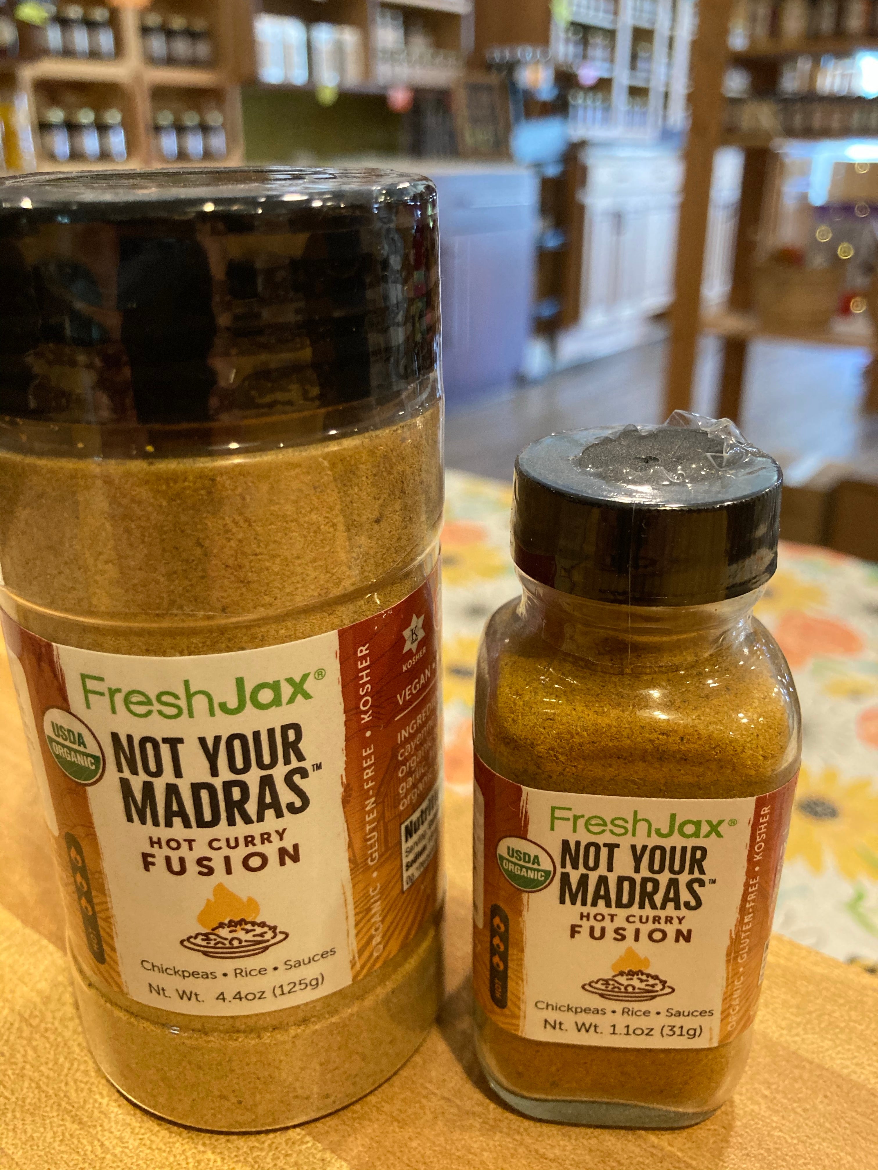 Freshjax Gourmet Organic Spice Blends Not Your Madras Hot Curry Fusion