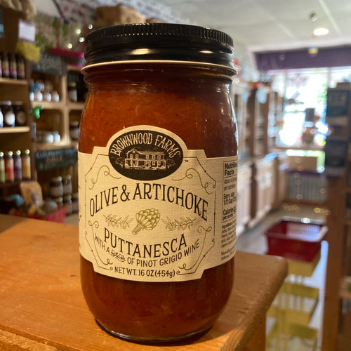 Olive & Artichoke Puttanesca Sauce from Brownwood Farms at Hoby’s Honey & General Store